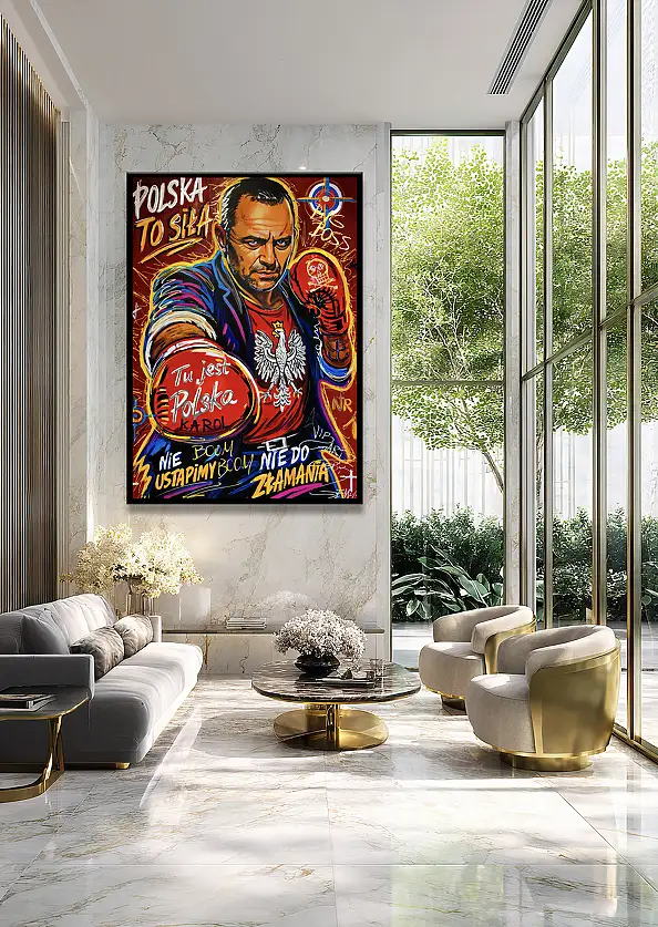 Emma Chodorowska, ,,Prezydent'', Obraz akrylowy - płótno, 85 x 120