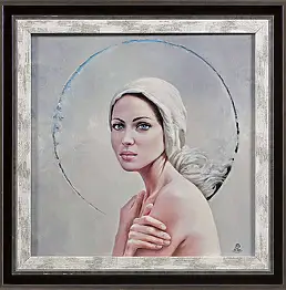 Karol Bąk, Prima Mobila XLV, rok 2014, Obraz olejny - płótno, 40 x 40
