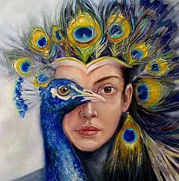 Małgorzata Wójtowicz Cichoń, суета сует, Масляная картина - холст, 40 x 40
