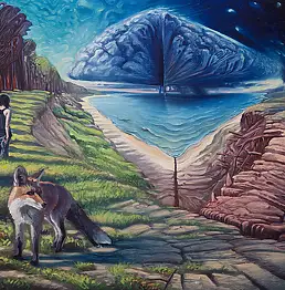 Wojciech Pater, Ein Schimmer von innerem Feuer, Ölbild - Leinwand, 80 x 60