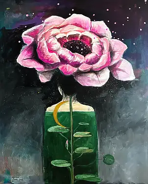 Adriana Laube, "Przebudzenie", Obraz olejny - płótno, 80 x 100