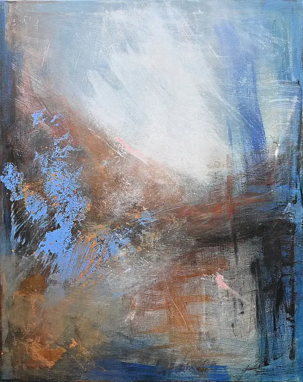 Iwona BORKOWSKA, Przeczucie. Kolekcja „Za chwilę”, Impasto, Obraz akrylowy, Obraz olejny, Techniki mieszane - płótno, 80 x 100