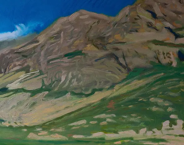 Wojciech Pater, Prima dell'arrampicata II, Quadro a olio - tela, 140 x 70