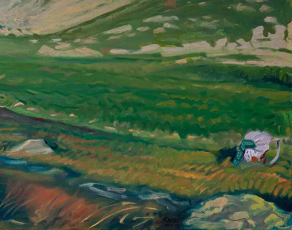 Wojciech Pater, Prima dell'arrampicata II, Quadro a olio - tela, 140 x 70