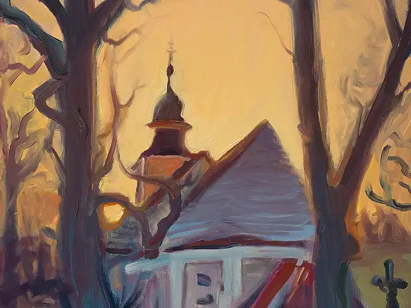 Wojciech Pater, Przed Zmrokiem, Obraz olejny - płyta, 70 x 100