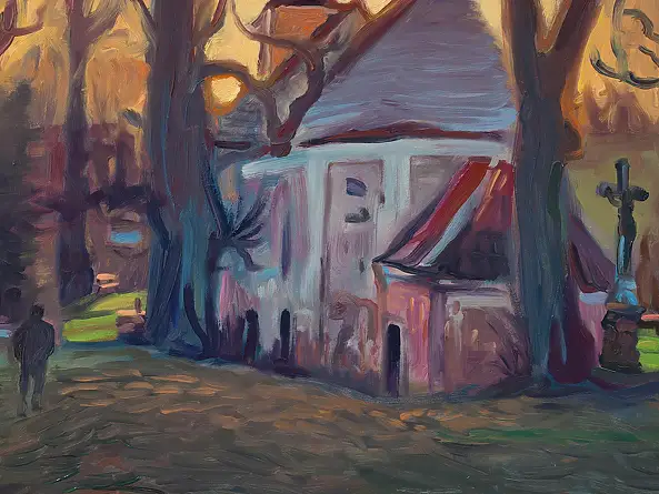 Wojciech Pater, Przed Zmrokiem, Obraz olejny - płyta, 70 x 100