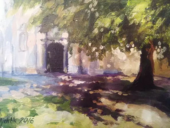 Renata Rychlik - Przed kościołem