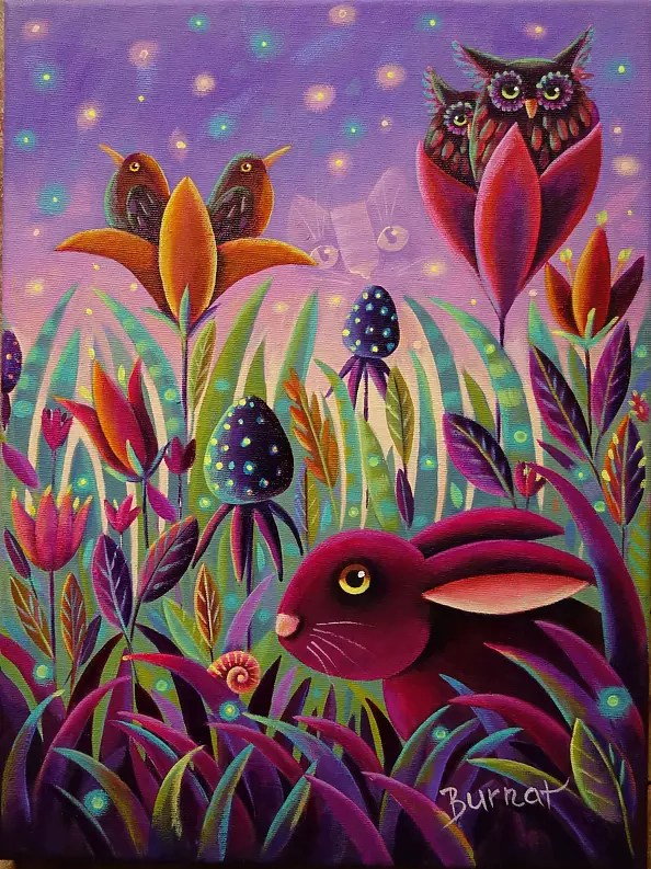 Wiesława Burnat - Przedwieczorne życie łąki