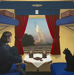 Nataliya Bagatskaya, Купе No 1, Акрилова картина - холст, 95 x 70