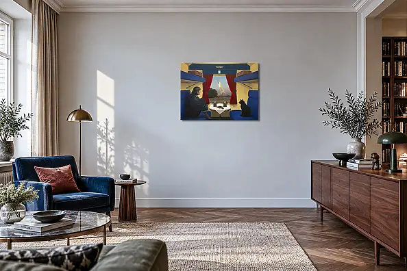 Nataliya Bagatskaya, Przedział 1, Obraz akrylowy - płótno, 95 x 70