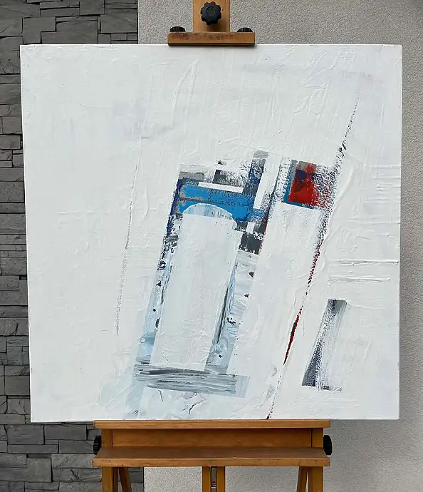 Piotr Kukla Qkla, "Przerzenie", acrylic / canvas, 80X80 cm 2018, Acrylic painting - canvas, 80 x 80