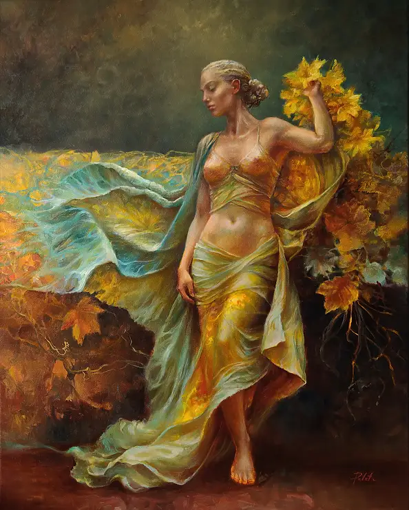 Katarzyna Paleta, Vergänglichkeit, Ölbild - Leinwand, 77 x 100