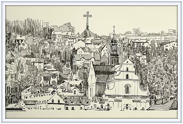 Henryk Lasko - Przemysl, view of the Cross of Trust II