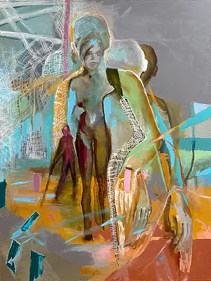 Anna Lupa Suchy, Przenikając, Obraz olejny - płótno, 60 x 80