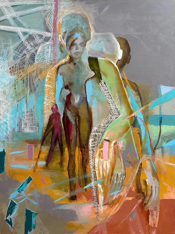 Anna Lupa Suchy, Przenikając, Obraz olejny - płótno, 60 x 80
