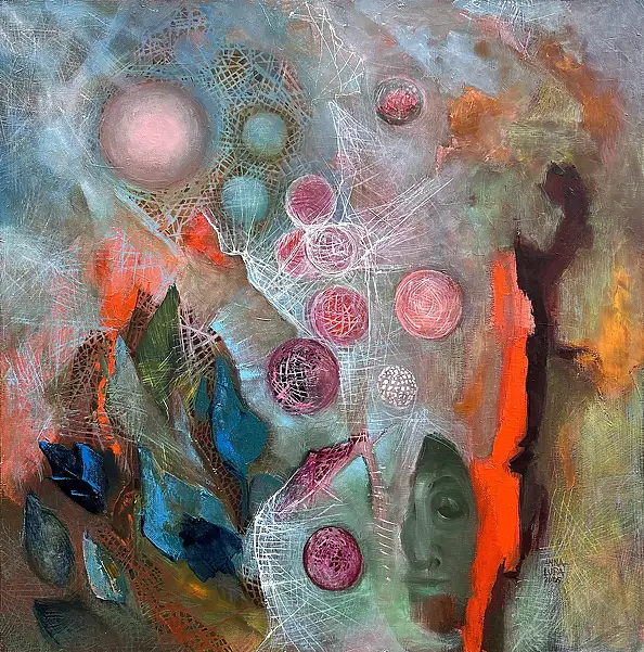 Anna Lupa Suchy, Penetration II, Ölbild - Leinwand, 50 x 50
