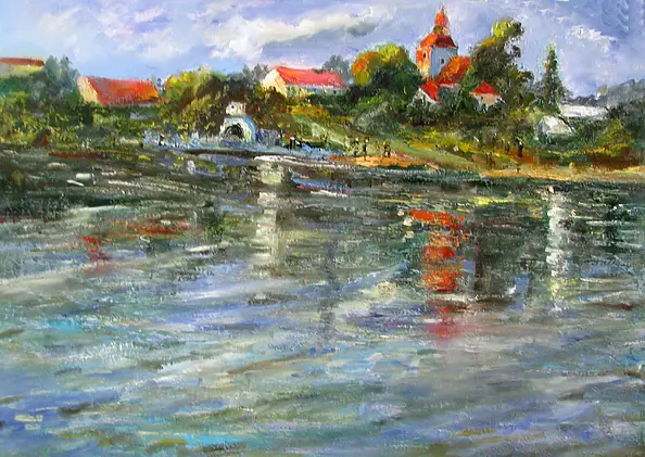 Anna Wąsikiewicz - Crossing the Vistula river in Nieszawa