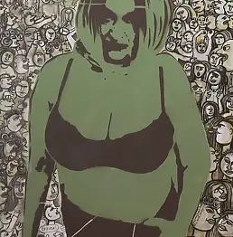 Iwona Siwek Front, По Ботокс не идет в рай, Масляная картина - холст, 100 x 140