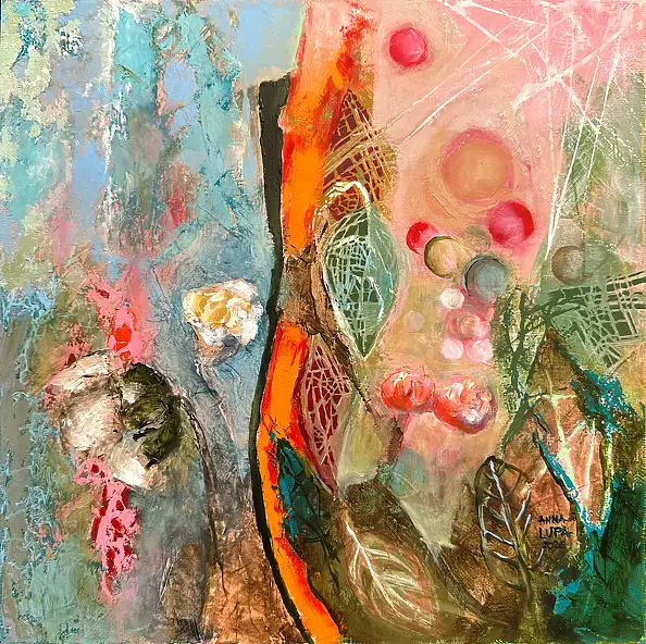 Anna Lupa Suchy, Sur la route V, Peinture à l'huile - toile, 29 x 29