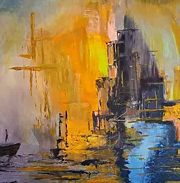 Elżbieta Czarnecka, Гавань мечты, Масляная картина - холст, 100 x 80