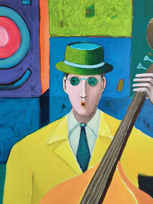 Mirosław Nowiński, Jazz psychédélique, Peinture acrylique - toile, 120 x 100