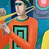 Mirosław Nowiński, Jazz psychédélique, Peinture acrylique - toile, 120 x 100