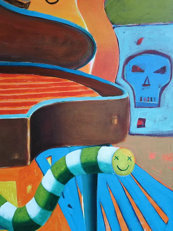 Mirosław Nowiński, Jazz psychédélique, Peinture acrylique - toile, 120 x 100