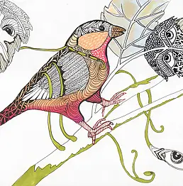 Małgorzata Rzempowska-Skóra - Ptak, gałąź i drzewce