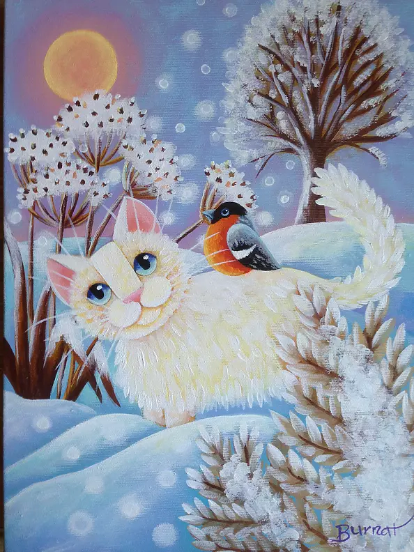 Wiesława Burnat - Bird heart of winter