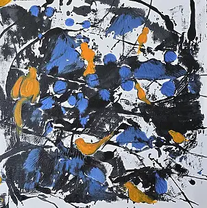Ewa Mościszko, Ptaszarnia 1, Obraz akrylowy - płótno, 50 x 50