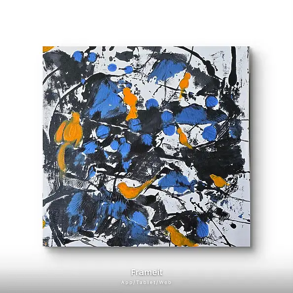 Ewa Mościszko, Ptaszarnia 1, Obraz akrylowy - płótno, 50 x 50