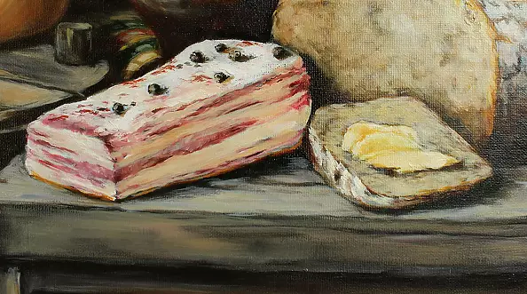 Marina Kozlowska - "Citrouille, bacon et ail"