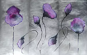   - Purple Blooms Triptych