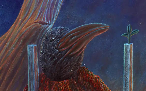 Krzysztof Polaczenko, Puste gniazdo, Obraz akrylowy - płyta, 80 x 100