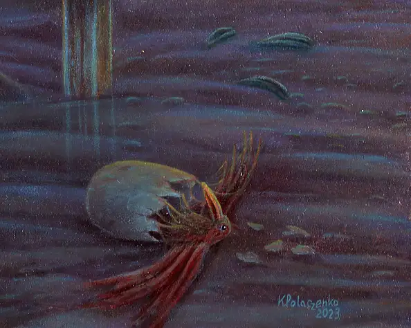 Krzysztof Polaczenko, Puste gniazdo, Obraz akrylowy - płyta, 80 x 100