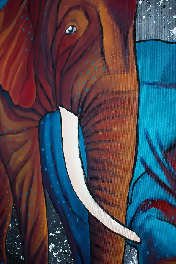 Monika Mrowiec, Pustynny zachód słońca, Obraz akrylowy - płótno, 140 x 90