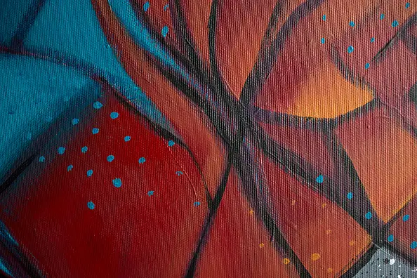 Monika Mrowiec, Pustynny zachód słońca, Obraz akrylowy - płótno, 140 x 90