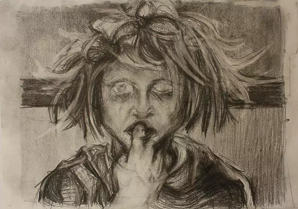 Agnieszka Kurlenda - Pytanie rysunek ołówkiem