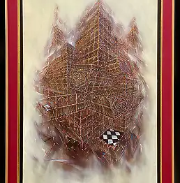 Dariusz Ślusarsky, QUBE, Ölbild - Leinwand, 60 x 90