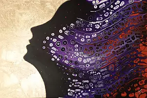 Joanna Bilska, REGINA DELLA NOTTE II, Quadro ad acrilico - tela, 90 x 60