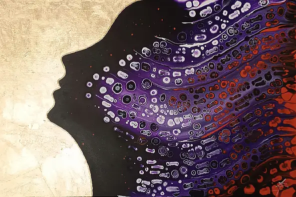 Joanna Bilska, REGINA DELLA NOTTE II, Quadro ad acrilico - tela, 90 x 60