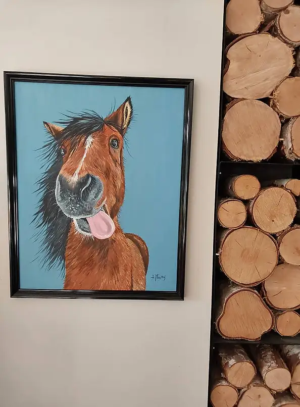 Agnieszka Mantaj, Qń gniady, Obraz akrylowy - płyta, 40 x 50