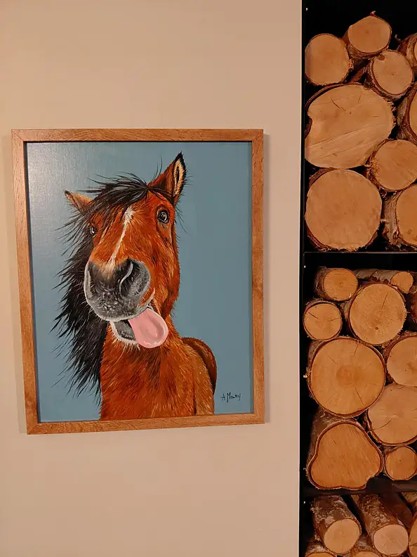 Agnieszka Mantaj, Qń gniady, Obraz akrylowy - płyta, 40 x 50