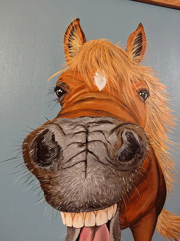 Agnieszka Mantaj, Qń kasztan, Obraz akrylowy - płyta, 40 x 50