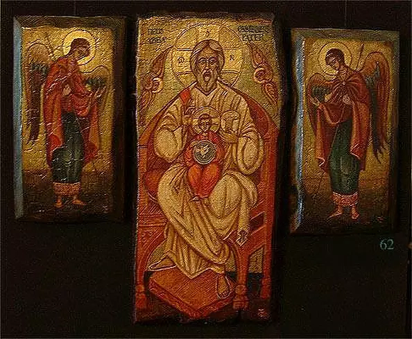 Tadeusz Zieliński - Icon - Archangel Gabriel, Michael, Trinity