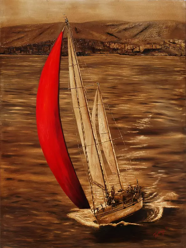 Beata Bembnik - RED SAIL/CZERWONY ŻAGIEL
