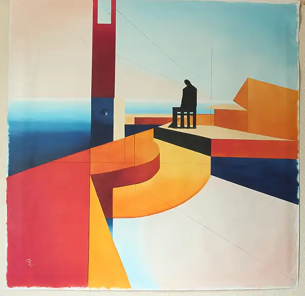 Serge Ra, RIFLESSIONI, Quadro a olio - tela, 1100 x 1100
