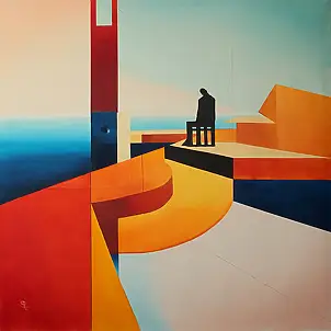 Serge Ra, RÉFLEXION, Peinture à l'huile - toile, 1100 x 1100
