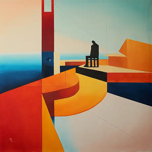 Serge Ra, RÉFLEXION, Peinture à l'huile - toile, 1100 x 1100