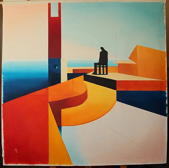 Serge Ra, RÉFLEXION, Peinture à l'huile - toile, 1100 x 1100